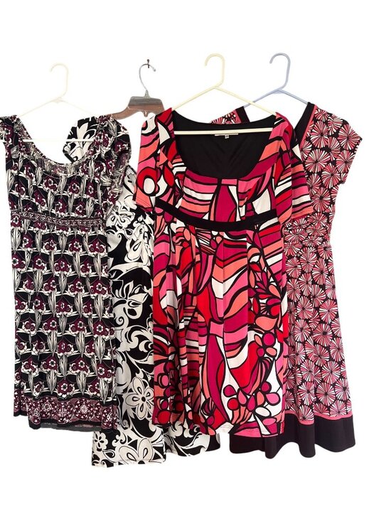 Evan Picone, Max Studio Dresses & Skirts - Lot Of 4 Womens Dresses Size 12 Evan Picone Max Studio Floral & Abstract Prints